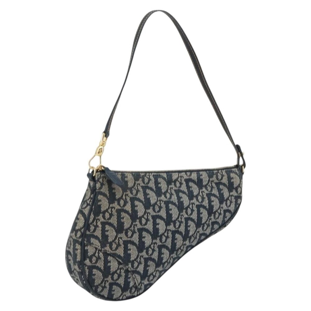 Christian Dior Vintage Saddle Diorissimo Canvas Mini